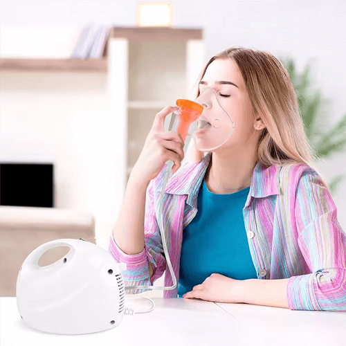 Compressed nebulizers use compressed air to break down liquids into fine droplets, which is called atomization.