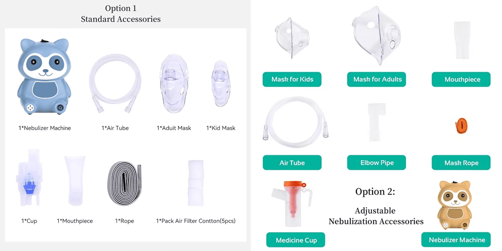 Accessories of Home Children Compressor Nebulizers