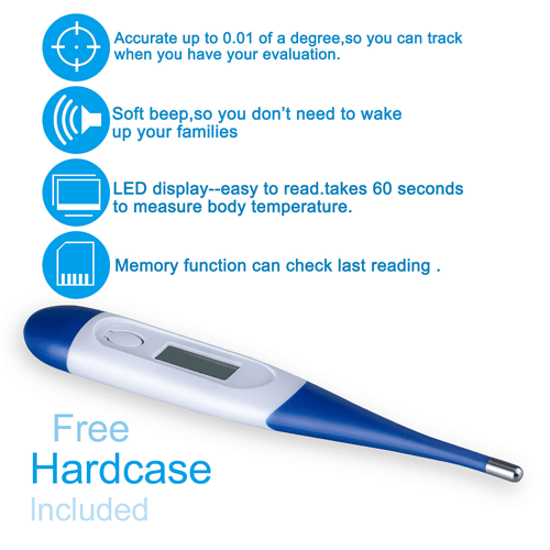 YD206 digital thermometer provides fast and accurate temperature readings, easy to use, with a simple one-button operation, it's user-friendly for all ages.